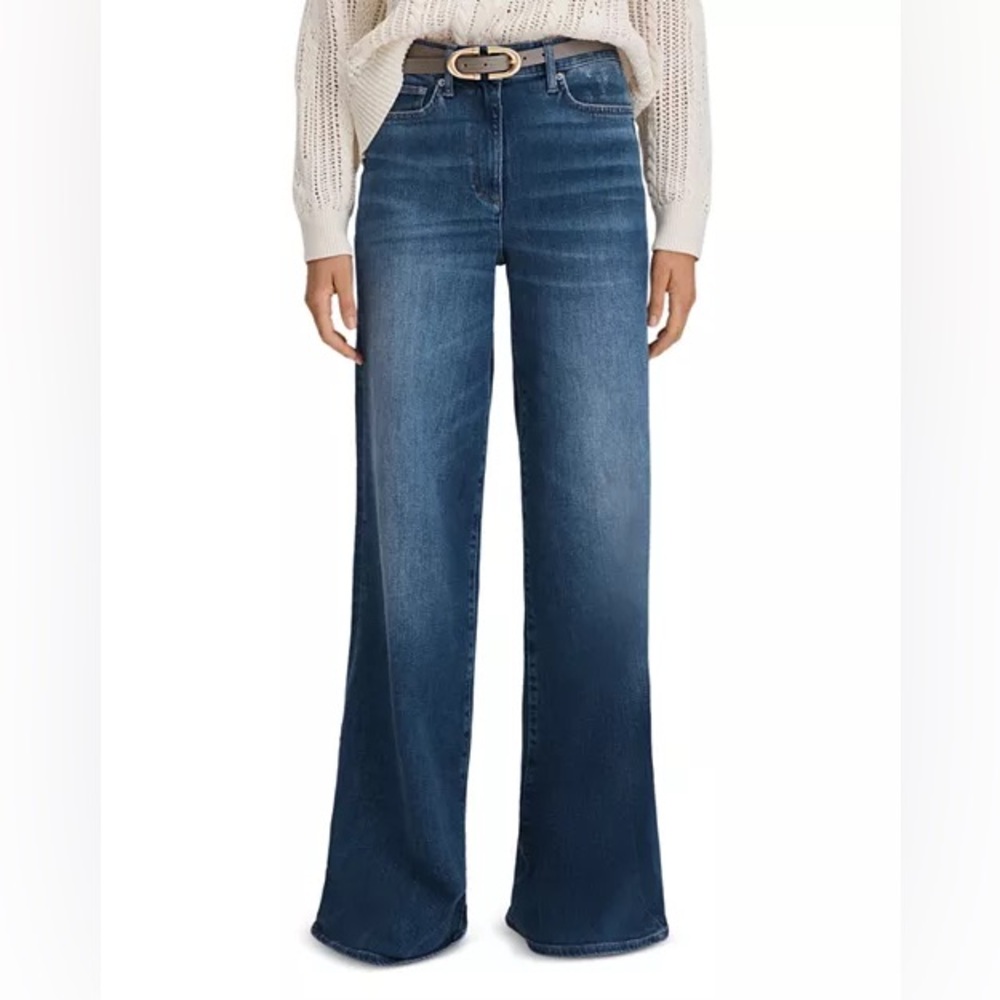 Reiss wide leg high rise‎ denim size 25 L